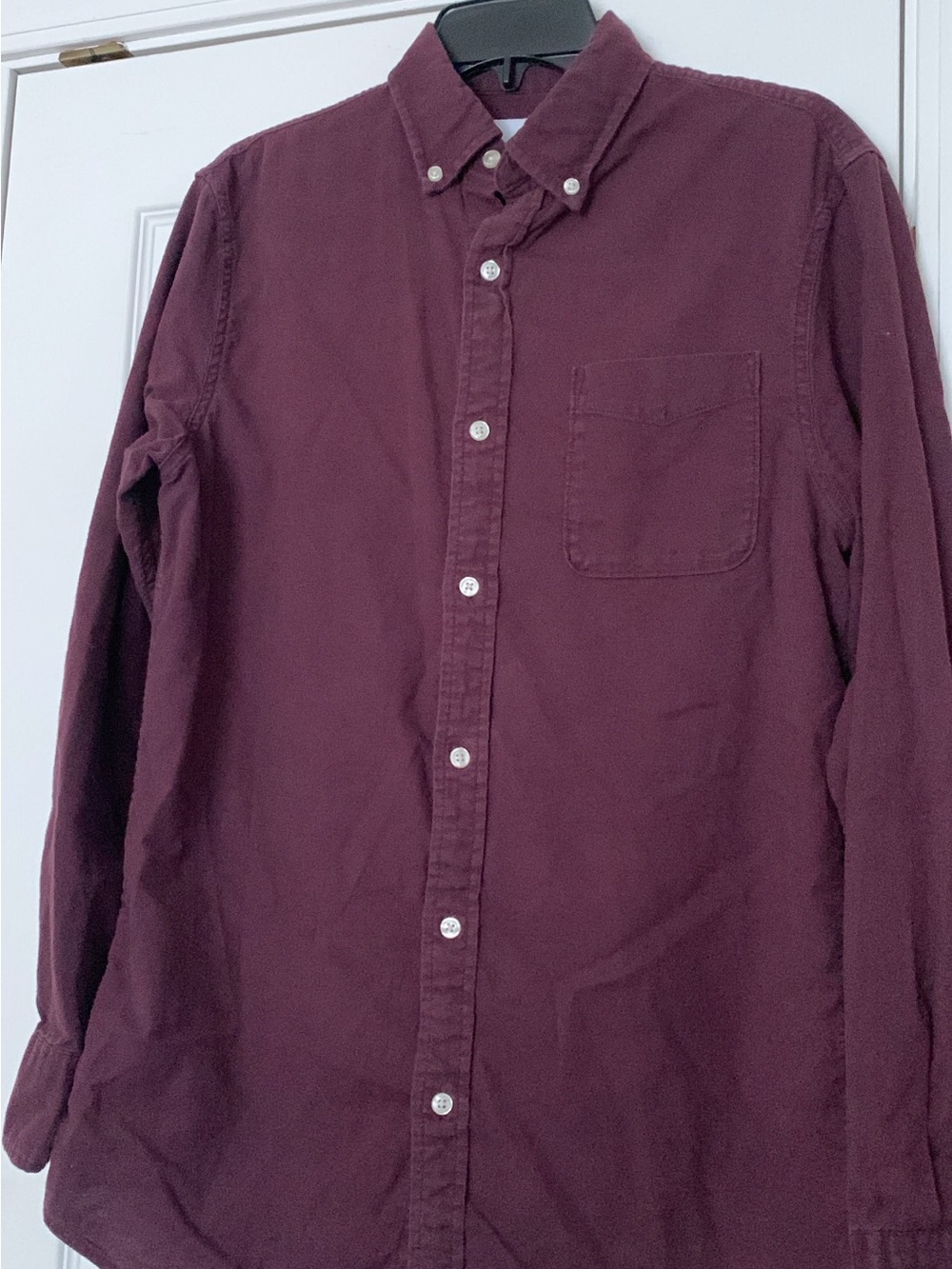Sonoma Men’s Button-Down Shirt in Burgundy